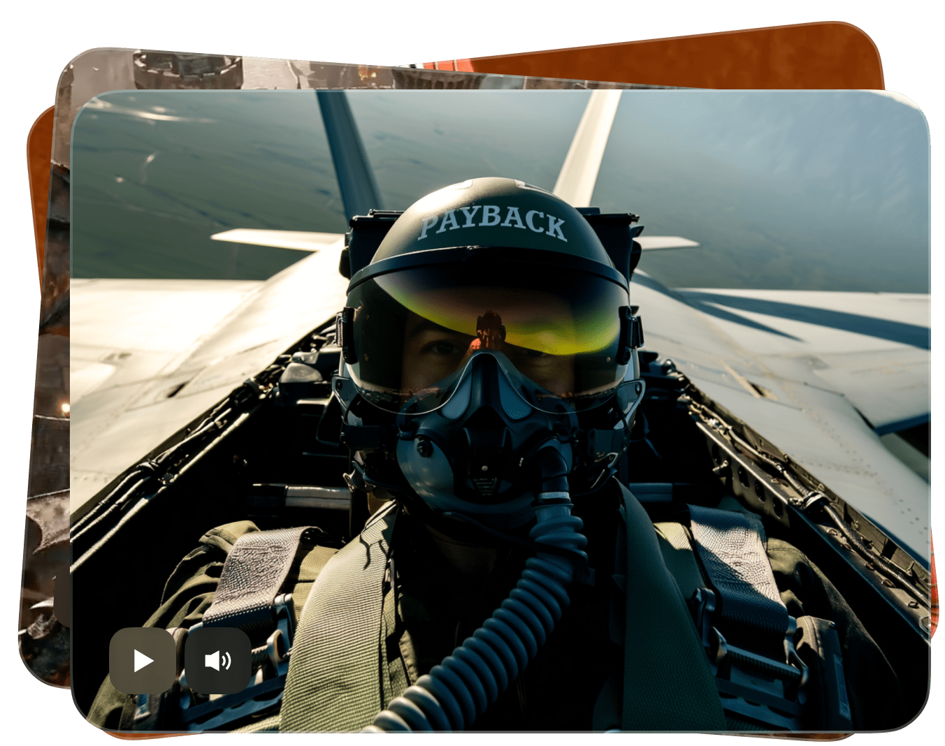 AI-generated cinematic video scene of a fighter pilot in the cockpit, created with Sora 2.0, showcasing high-resolution visuals, realistic motion, and dramatic detail.