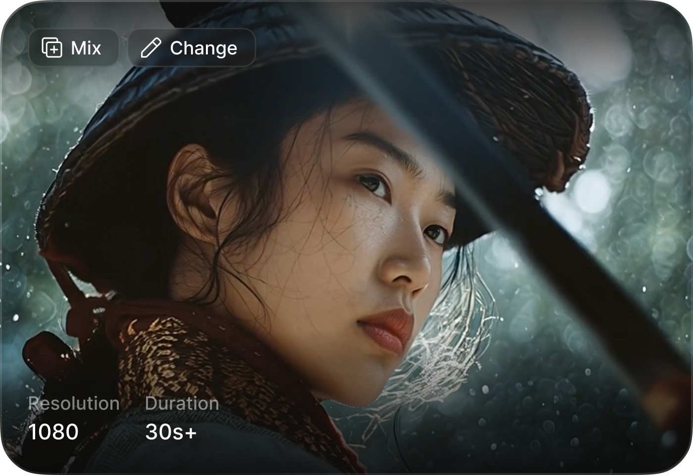 High-resolution 1080p AI-generated cinematic video scene created with Sora 2.0, showing a close-up of a woman in traditional attire with realistic motion and detail.